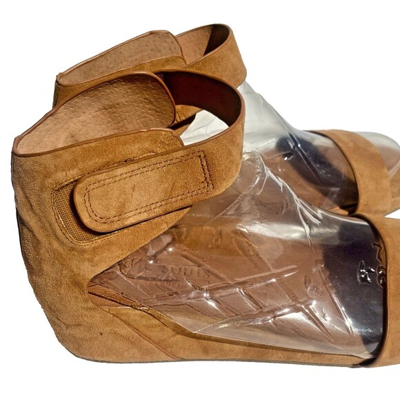 Gentle Souls | Leather Suede Sandals Gianna 2 Ankle Strap Wedge Women's Size 10 - Picture 4 of 13